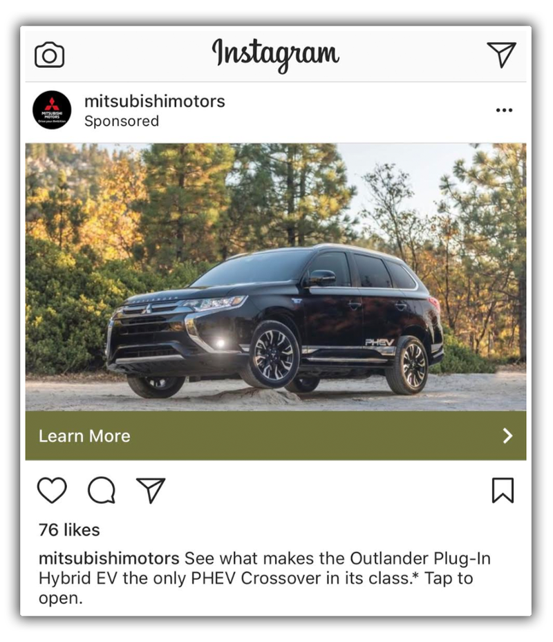 Illustration for article titled Mitsubishi Instagram Ad Shows The Outlander DOMINATING At Least Three Inches Of Rock